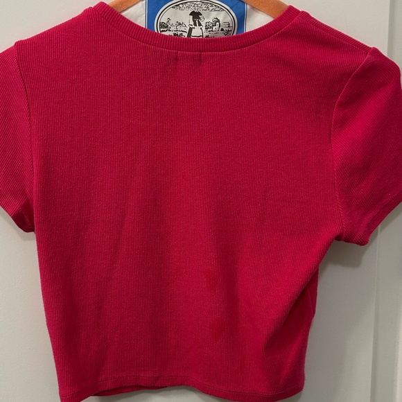 Pink Ribbed Baby Tee - Picture 5 of 5